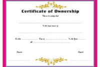 Ownership Certificate Templates Editable 10 Official Throughout Free 10 Certificate Of Stock Template Ideas