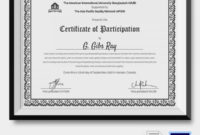 Participation Certificate Template 14 Free Word Pdf With Best Certificate Of Participation Template Doc