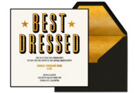 Party Like An Alister At This Glam Award Show Party Evite Throughout Amazing Best Dressed Certificate