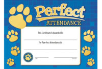 Perfect Attendance Award Calepmidnightpigco For For Amazing Perfect Attendance Certificate Template Editable