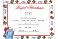 Perfect Attendance Certificate Printable Certificate Inside Printable Perfect Attendance Certificate Template