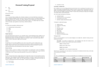 Personal Training Proposal Template For Word Proposal Inside Course Proposal Template