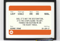 Personalised Train Ticket Gift For Dadof Life Lemons In Certificate For Best Dad 9 Best Template Choices