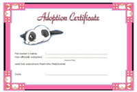 Pet Adoption Certificate Template 10 Best Ideas In Stuffed Animal Birth Certificate Template 7 Ideas