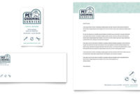 Pet Grooming Service Business Card Letterhead Template With Regard To Dog Obedience Certificate Template Free 8 Docs