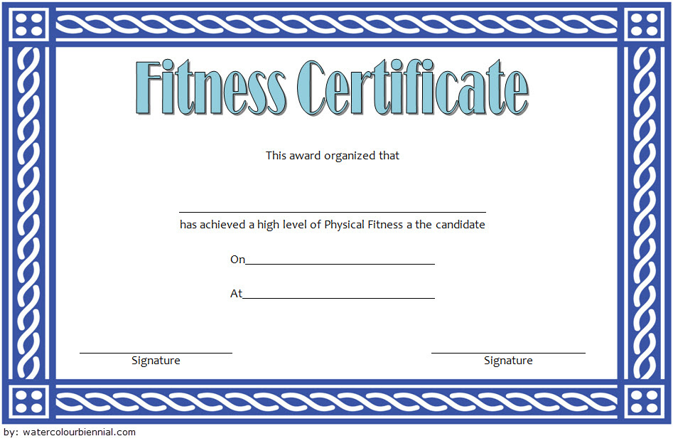 Physical Fitness Certificate Template Editable 7 Latest Pertaining To Editable Swimming Certificate Template Free Ideas