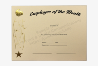 Pin Employee Of The Month Award Certificate Template For Printable Employee Of The Month Certificate Template Word
