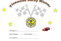 Pin On Cub Scouts Intended For Pinewood Derby Certificate With Pinewood Derby Certificate Template