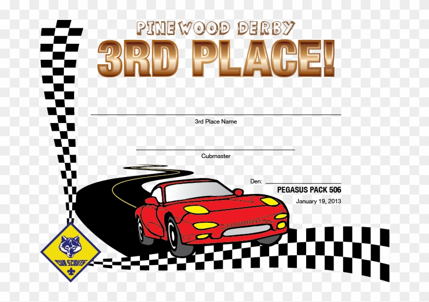Pinewood Derby Award Certificate Template Just B Cause Throughout Quality First Place Award Certificate Template