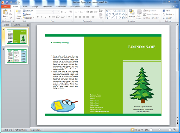 Powerpoint Brochure Templates The Highest Quality Throughout Printable Presentation Handout Template
