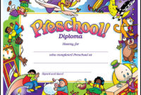 Prek / Kindergarten Cap Gown Tassel And Diploma Pertaining To Pre Kindergarten Diplomas Templates Printable Free