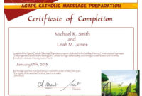 Premarital Counseling Certificate Of Completion Template Regarding Premarital Counseling Certificate Of Completion Template