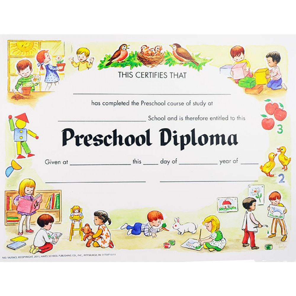 Preschooldiploma Regarding Awesome Preschool Graduation Certificate Template Free