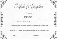 Printable Certificate Of Achievement Template In Certificate Of Recognition Word Template