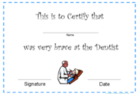 Printable Certificates For Dentists Pertaining To Bravery Certificate Templates