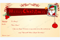 Printable Christmas Gift Voucher Template Word Layouts Within Best Merry Christmas Gift Certificate Templates