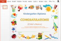 Printable Kindergarten Diploma Template For Powerpoint In Printable Editable Pre K Graduation Certificates