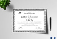 Printable Participation Certificate Design Template In Psd With Regard To Awesome Certification Of Participation Free Template