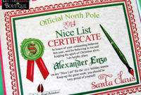 Printable Santa'S Nice List Certificatediy Santa Intended For Santas Nice List Certificate Template Free
