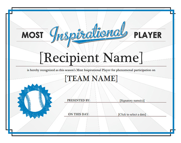 Printable Sports Certificates Sampleprintable Throughout Athletic Award Certificate Template