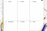 Printable Weekly Planner Templates Download Pdf Intended For Amazing Weekly Agenda Template Notion