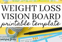 Printable Weight Loss Vision Board Template Carrie Elle With Regard To Weight Loss Certificate Template Free 8 Ideas