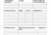 Printable Workout Log 8 Free Pdf Documents Download Intended For Amazing Weekly Work Log Sheet Template
