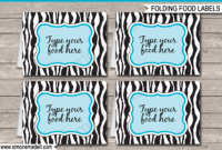 Printable Zebra Food Labels Place Cards Zebra Theme With Free Zoo Gift Certificate Templates Free Download