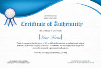 Product Authenticity Certificate Design Template In Psd Word Regarding Free Certificate Of Authenticity Template