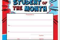 Product Details Student Of The Month Award Within Best Free Printable Student Of The Month Certificate Templates