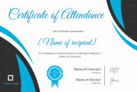 Program Attendance Certificate Design Template In Psd Word Inside Attendance Certificate Template Word
