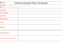 Project Communication Plan Template Excel Pdf Download Inside Awesome Staff Communication Log Template