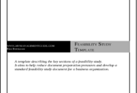 Project Feasibility Study Template 2 Free Templates In Regarding Feasibility Study Template Small Business
