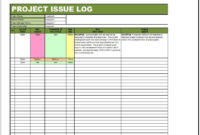Project Issue Log Templates Stationery Templates Throughout Project Management Issues Log Template