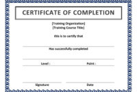 Providing Certificates For English Courses Life In Pertaining To Certificate Of Completion Template Word