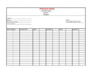 Purchase Order Template Excel Shatterlion Within Shipping Log Template