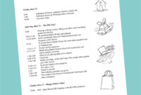 Putting Together Your Wedding Day Itinerary Inside Bridal Shower Agenda Template