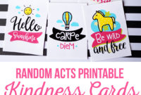 Random Acts Printable Kindness Cards The Crafting Chicks Within Kindness Certificate Template 7 New Ideas Free