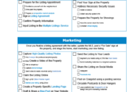 Real Estate Agent Checklist For Listings Inside Real Estate Agent Business Plan Template Pdf