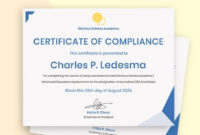 Real Estate Compliance Certificate Template Word Psd Within Certificate Template For Pages