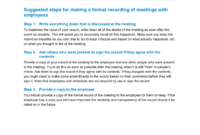 Recording Details Of Meetings With Employees Template With Best One On One Meetings With Employees Template