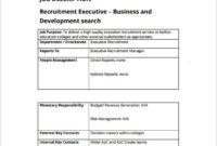 Recruiter Job Description Template 10 Free Word Pdf For Recruitment Agency Business Plan Template