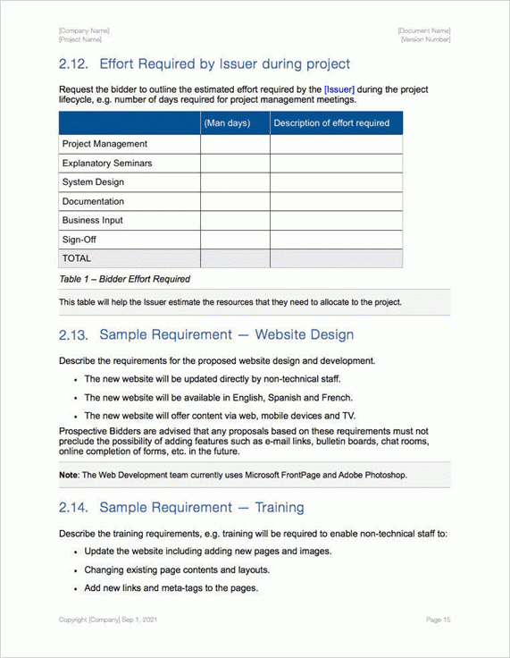 Request For Proposal Templates Apple Templates Forms Inside Request For Proposal Template Word