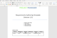 Requirements Gathering Template Projectmanager In Software Business Requirements Document Template