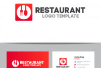 Restaurant Logo And Business Card Template Premium Vector Regarding Generic Business Card Template