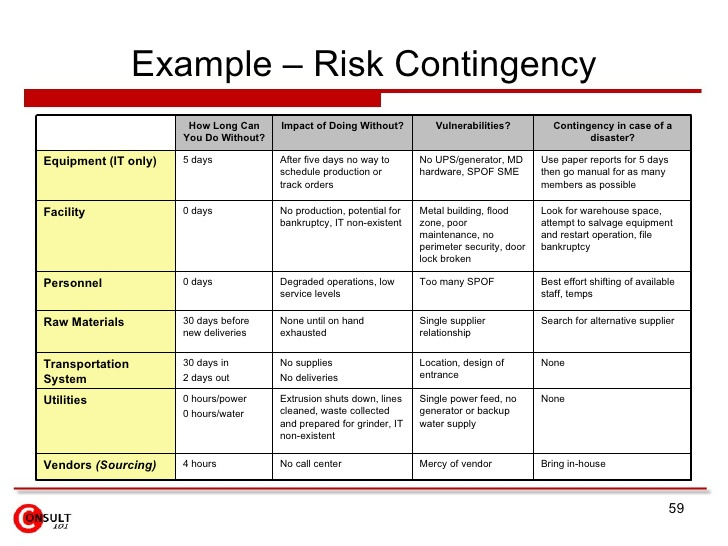 Risk Management Plan Example Emmamcintyrephotography With Cost Impact Analysis Template