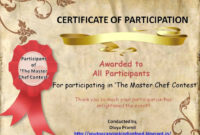 Round Up Nominees And Winners Of The Master Chef Contest Inside Certificate Of Cooking 7 Template Choices Free