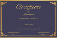 Royal Blue Certificate Of Achievement Template Within Drawing Competition Certificate Template 7 Designs
