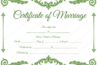 Royal Corner Marriage Certificate Template Dotxes Throughout Blank Marriage Certificate Template