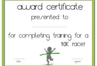 Running Certificate Templates Free Customizable Within 5K Race Certificate Templates